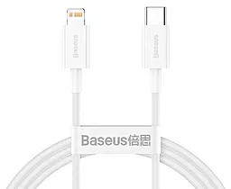 Кабель USB PD Baseus Superior 20W 0.25M USB Type-C - Lightning Cable White (CATLYS-02)