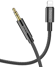 Аудіо кабель Hoco UPA19 Aux mini Jack 3.5 mm - Lightning M/M Cable 1 м black - мініатюра 2