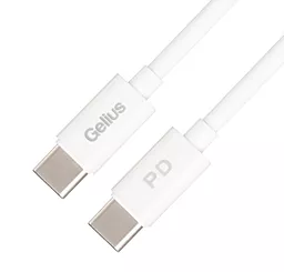USB PD Кабель Gelius GP-UC112 Contact 60W 2M USB Type-C - Type-C Cable White