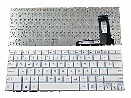 Клавиатура для ноутбука Asus S200 X201 X202 series без рамки белая