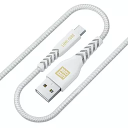 Кабель Luxe Cube Kevlar USB-A - micro USB 12w 2.4a 1.2м cable White (8886668686266)