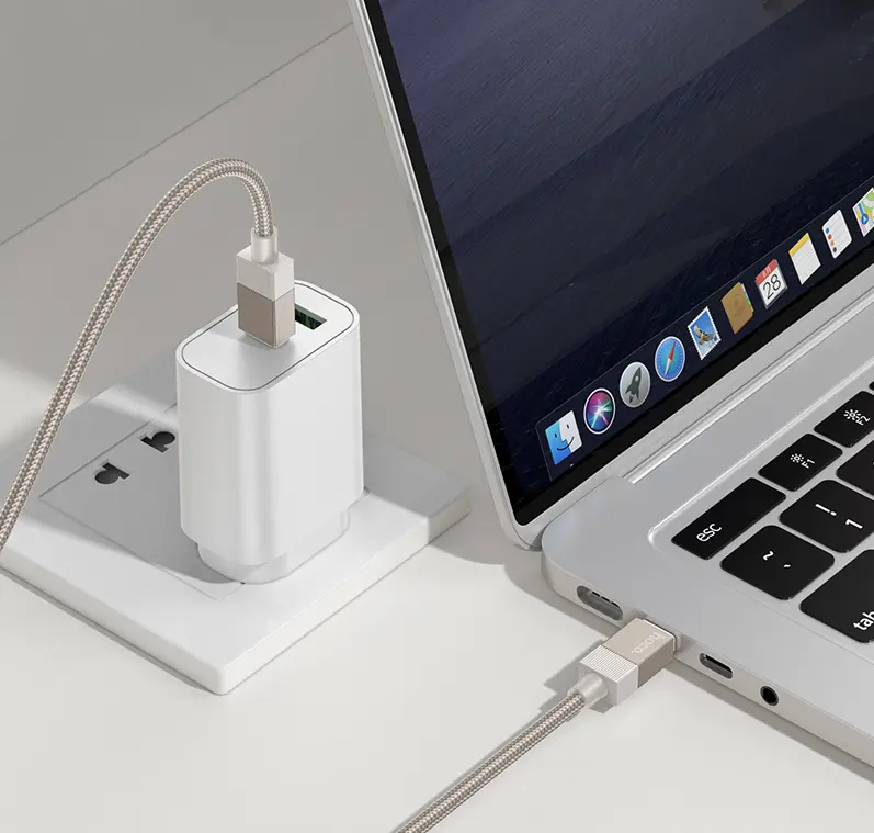 Кабель Hoco X110 USB Type-C - Type-C 60w 3a 1м PD cable Gold - фото 3