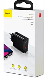 Мережевий зарядний пристрій з швидкою зарядкою Baseus Compact Quick Charger U+C 20W Black (CCXJ-B01) - мініатюра 4