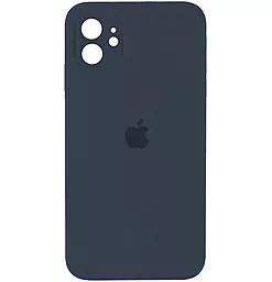 Чехол Silicone Case Full Camera Square для Apple iPhone 11 Navy blue