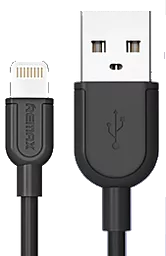 Кабель Remax Souffle USB-A - Lightning 12w 2.4a 1м cable Black (RC-031i) - фото Кабель Remax Souffle USB-A - Lightning 12w 2.4a 1м cable Black (RC-031i)