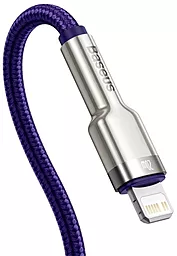 Кабель USB PD Baseus Cafule Metal 20W 2M USB Type-C - Lightning Cable Purple (CATLJK-B05) - миниатюра 3