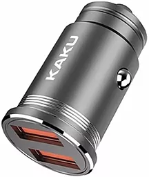 Автомобільний зарядний пристрій iKaku 15.5w 2xUSB-A ports car charger silver (KSC-175)