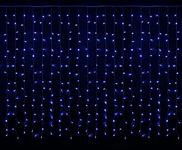 Гірлянда DeLux Curtain С 320LED 3х3 м, 220V Blue (90017999) - фото Гірлянда DeLux Curtain С 320LED 3х3 м, 220V Blue (90017999)