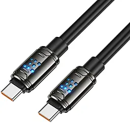 Кабель Hoco U143 USB Type-C - Type-C 240w 5a 1.2м PD cable Black - фото Кабель Hoco U143 USB Type-C - Type-C 240w 5a 1.2м PD cable Black