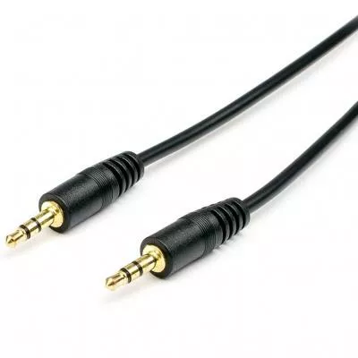 Аудіо кабель Atcom AUX mini Jack 3.5mm M/M Cable 0.8 м black (17434) - фото 1