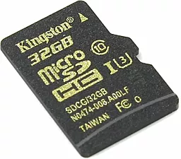 Карта памяти Kingston microSDHC 32GB Class 10 UHS-I U3 (SDCG/32GBSP) - фото Карта памяти Kingston microSDHC 32GB Class 10 UHS-I U3 (SDCG/32GBSP)