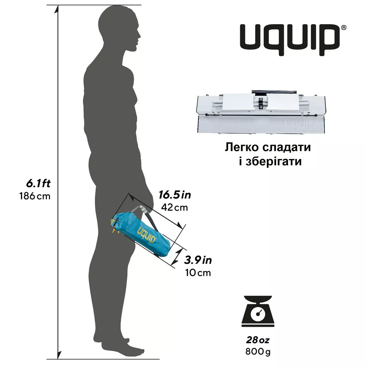 Стол Uquip Handy Silver (244110) - фото 4