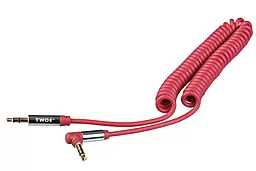 Аудио кабель 2E L-shaped Coiled AUX mini Jack 3.5mm M/M Cable 1.8 м red - миниатюра 3