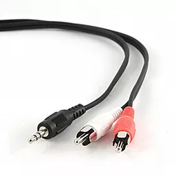 Аудіо кабель Cablexpert Aux mini Jack 3.5 mm - 2хRCA M/M Cable 10 м black (CCA-458-10M) - мініатюра 2