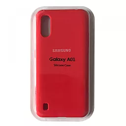 Чехол Epik Silicone Case Full для Samsung Galaxy A01 A015 (2019) Red