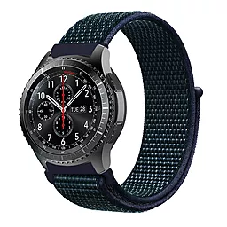 Ремінець Nylon Style BeCover для Samsung Galaxy Watch 42mm / Watch Active / Active 2 40/44mm / Watch 3 41mm / Gear S2 Classic / Gear Sport Blue-Green (705819) - мініатюра 2
