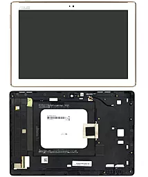 Дисплей для планшета Asus ZenPad 10 Z301ML (расстояние от фронтальной камеры к краю 6мм, #TV101WXM-NU5) + Touchscreen with frame White, Gold