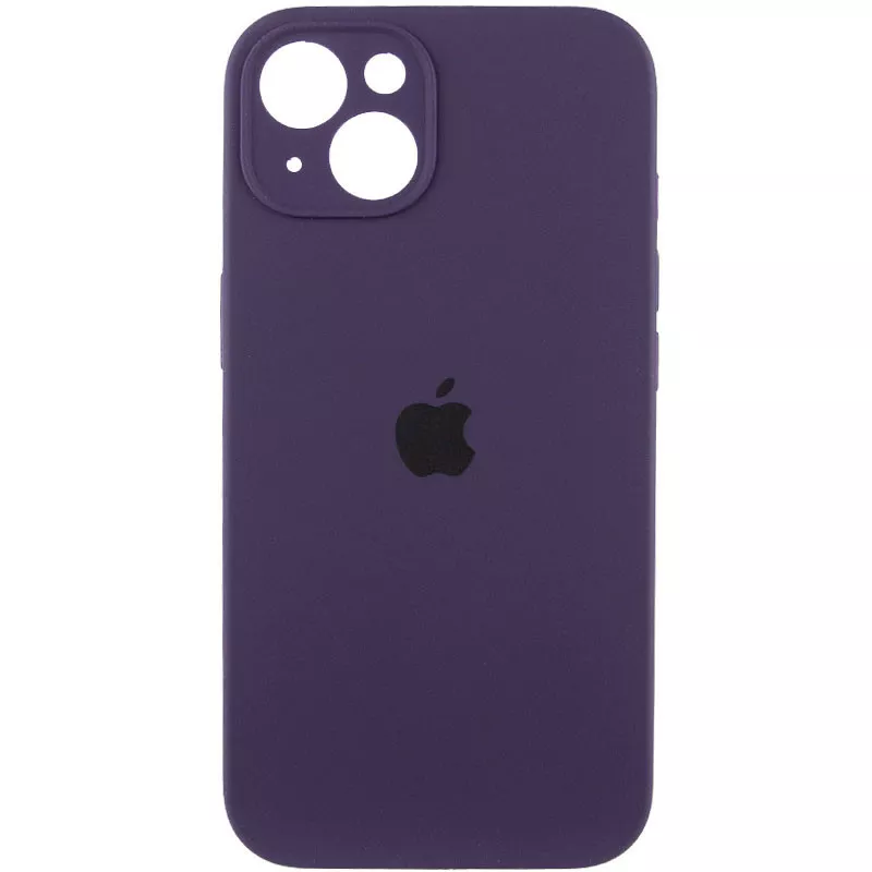 Чехол Silicone Case Full Camera для Apple iPhone 15 Elderberry - фото 1