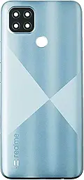 Задняя крышка корпуса Realme C21 со стеклом камеры, Original Cross Blue - фото Задняя крышка корпуса Realme C21 со стеклом камеры, Original Cross Blue