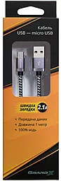 Кабель Grand-X USB-A - micro USB 15w 3a 1м cable Silver/Black (FM07SB) - миниатюра 3 Кабель Grand-X USB-A - micro USB 15w 3a 1м cable Silver/Black (FM07SB) - миниатюра 3