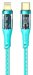 Кабель Usams Icy Series USB Type-C - Lightning 20w 3a 1.2м PD cable Green (US-SJ573) - фото Кабель Usams Icy Series USB Type-C - Lightning 20w 3a 1.2м PD cable Green (US-SJ573)