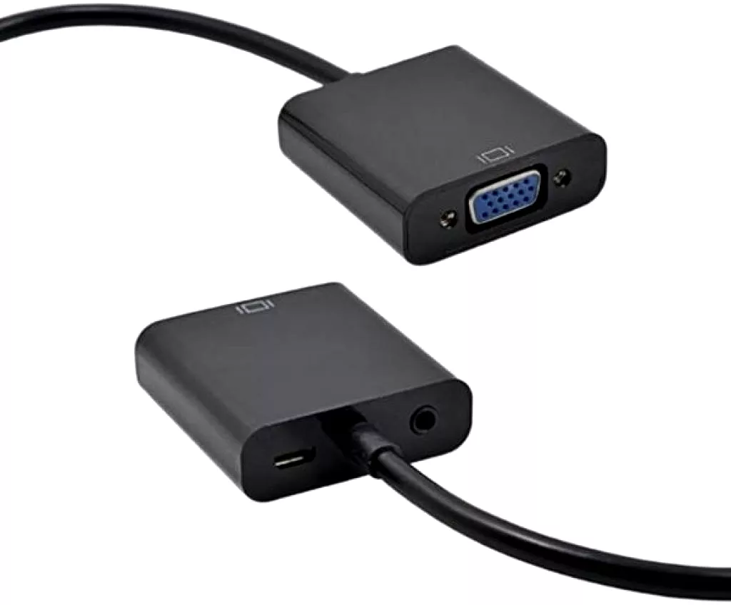 Видео переходник (адаптер) STLab HDMI M - VGA F + Audio 3.5mm - 3.5mm Черный (U-990) - фото 6