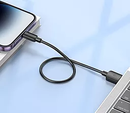 Кабель Hoco X96 Hyper USB-A - Lightning 12w 2.4a 0.25м cable Black - мініатюра 4 Кабель Hoco X96 Hyper USB-A - Lightning 12w 2.4a 0.25м cable Black - мініатюра 4