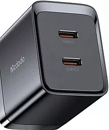Сетевое зарядное устройство McDodo 40W GaN 2xUSB-C Black (CH-2501) - миниатюра 3