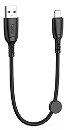 Кабель USB XO NB247 Suluo Series Portable Silicone 6a 0.25m Lightning black black