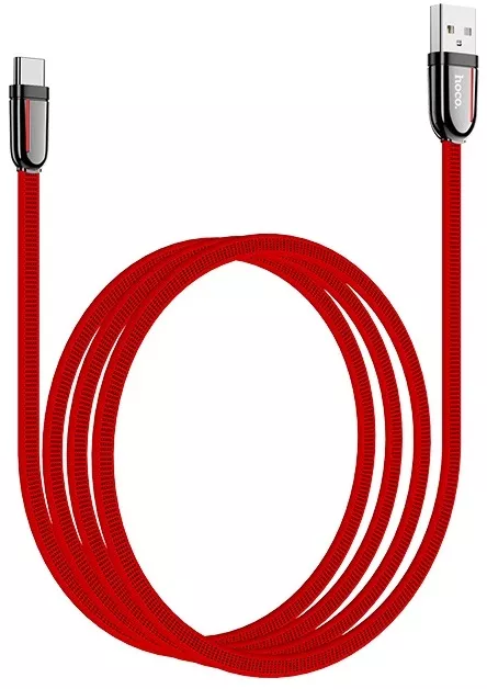 Кабель Hoco U74 Grand USB-A - Type-C 15w 3a 1.2м cable Red - фото 3
