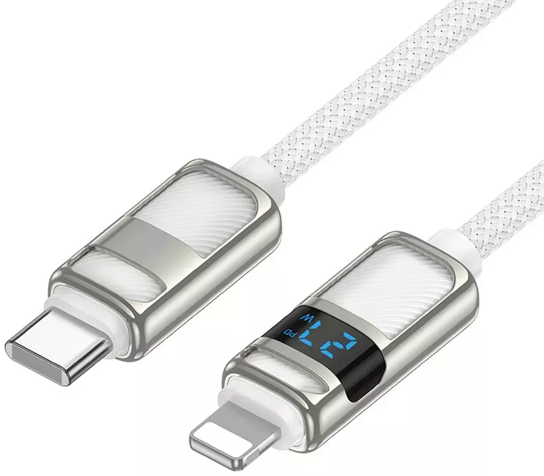 Кабель Hoco U137 USB Type-C - Lightning 27w 3a 1.2м PD сableWhite - фото 2