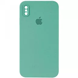 {"ru": "Чехол", "uk": "Чохол"} Silicone Case Full Camera Square для Apple iPhone X, iPhone XS Denim blue