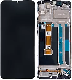 Дисплей Oppo A15 2020, A15s, A35 з тачскріном і рамкою, оригінал, Black - фото Дисплей Oppo A15 2020, A15s, A35 з тачскріном і рамкою, оригінал, Black