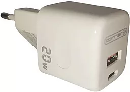 Мережевий зарядний пристрій Jellico C87 20W PD/QC USB-A-C white - мініатюра 2