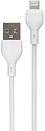 Кабель XO NB200 USB-A - Lightning 2.1a 2м cable White - фото Кабель XO NB200 USB-A - Lightning 2.1a 2м cable White