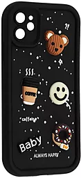 Чохол Pretty Things Case для Apple iPhone 12 Black / Always Happy Donut - фото Чохол Pretty Things Case для Apple iPhone 12 Black / Always Happy Donut