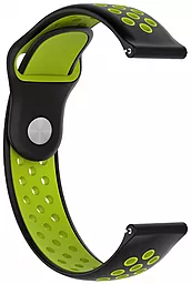 Сменный ремешок для фитнес трекера Amazfit Bip Smartwatch 20мм двуцветный Black/Green (AMZBPSILNIKE-BSA) - миниатюра 3