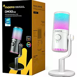 Микрофон Maono DM30 RGB White - миниатюра 5 Микрофон Maono DM30 RGB White - миниатюра 5