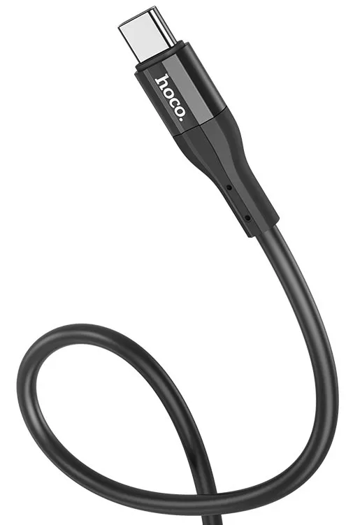 Кабель USB Hoco X72 Creator USB Type-C Silicone Charging Data Cable Black - фото 3