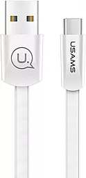 Кабель Usams U2 Flat USB-A - Type-C 12w 2.4a 1.2м cable White (US-SJ200) - фото Кабель Usams U2 Flat USB-A - Type-C 12w 2.4a 1.2м cable White (US-SJ200)