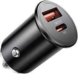 Автомобильное зарядное устройство XO CC43 45w PD USB-C/USB-A ports car charger black