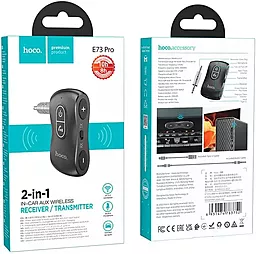 Bluetooth адаптер Hoco E73 Pro Journey AUX Audio Receiver/Transmitter BT5.0 Black Star - миниатюра 9