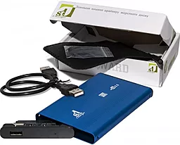 Карман для HDD 1StCharger SATA HDD/SSD 2.5" USB 2.0 (HDE1STU2520BB) Blue - фото Карман для HDD 1StCharger SATA HDD/SSD 2.5" USB 2.0 (HDE1STU2520BB) Blue