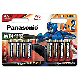 Батарейки Panasonic AA / LR6 Pro Power (LR6XEG/8B2FPR) Power Rangers 8шт - фото Батарейки Panasonic AA / LR6 Pro Power (LR6XEG/8B2FPR) Power Rangers 8шт