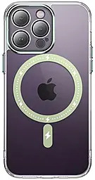 Чехол Epik TPU+PC Colorful with MagSafe для Apple iPhone 13 Pro Green - фото Чехол Epik TPU+PC Colorful with MagSafe для Apple iPhone 13 Pro Green