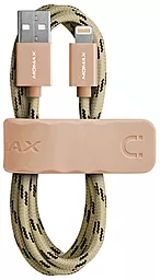 USB Кабель Momax Elit Link Lightning Cable 2.4A 2m Gold (DL3L)