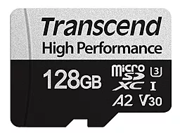 Карта пам'яті Transcend 128 GB microSDXC UHS-I U3 V30 A2 340S + SD Adapter (TS128GUSD340S)