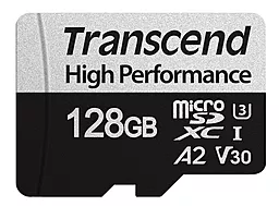 Карта пам'яті Transcend 128 GB microSDXC UHS-I U3 V30 A2 340S + SD Adapter (TS128GUSD340S) - фото Карта пам'яті Transcend 128 GB microSDXC UHS-I U3 V30 A2 340S + SD Adapter (TS128GUSD340S)