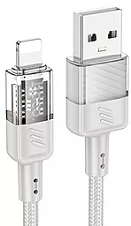 Кабель Hoco U129 U129 Spirit transparent USB-A - Lightning 12w 2.4a 1.2м cable Gray - фото Кабель Hoco U129 U129 Spirit transparent USB-A - Lightning 12w 2.4a 1.2м cable Gray