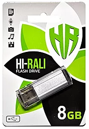 Флешка Hi-Rali 8GB Stark Series USB 2.0 (HI-8GBSTSL) Silver - фото Флешка Hi-Rali 8GB Stark Series USB 2.0 (HI-8GBSTSL) Silver